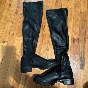 Aldo leather over the knee black boots size 10